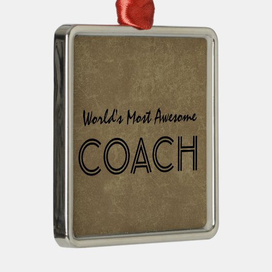 Werkt het meest Geweldige Coach Tan Aangepast Cade Metalen Ornament (Rechts)