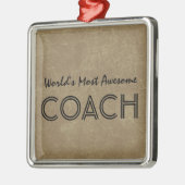 Werkt het meest Geweldige Coach Tan Aangepast Cade Metalen Ornament (Links)