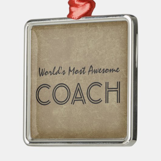 Werkt het meest Geweldige Coach Tan Aangepast Cade Metalen Ornament (Links)