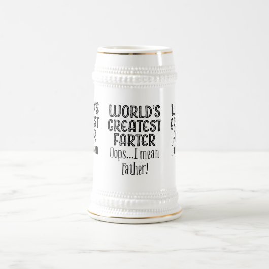 Werkt het verst boven de oep in Mean Father white Bierpul (Center)