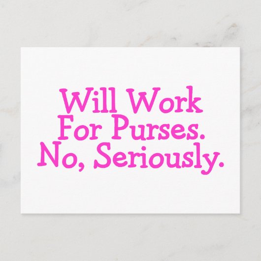 Werkt niet serieus voor doeleinden briefkaart (Voorkant)