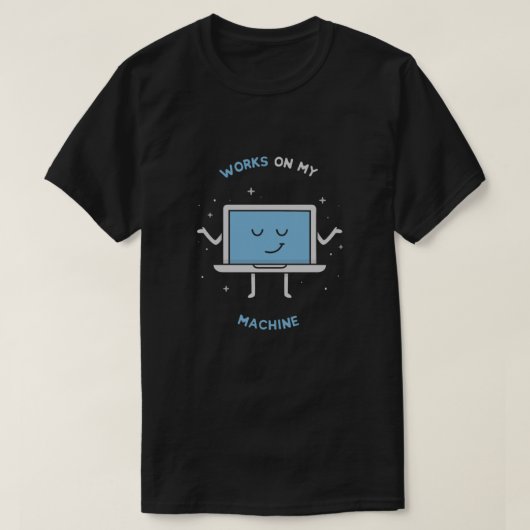 Werkt op mijn machine - Tri-blend programmeren T-shirt (Design voorkant)