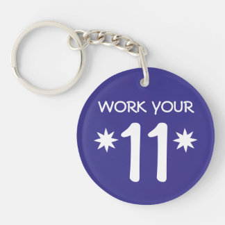 "WERKT UW 11" Numerieke Sleutelhanger (Kies kleur)
