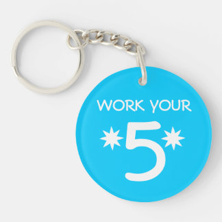 "WERKT UW 5" Numerieke Sleutelhanger