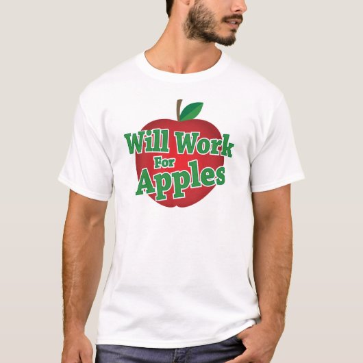 Werkt voor appels t-shirt (Voorkant)