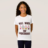 Werkt voor Cupcakes Kinder T-Shirt (Voorkant volledig)