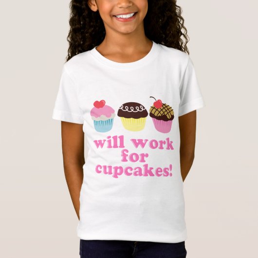 Werkt voor Cupcakes Kinder T-Shirt (Voorkant)