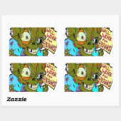 Werkt voor hersenen rechthoekige sticker (Vel)