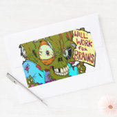 Werkt voor hersenen rechthoekige sticker (Envelop)