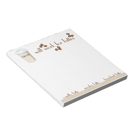 Werkt voor het Notitieblok Lattes (Schuin)