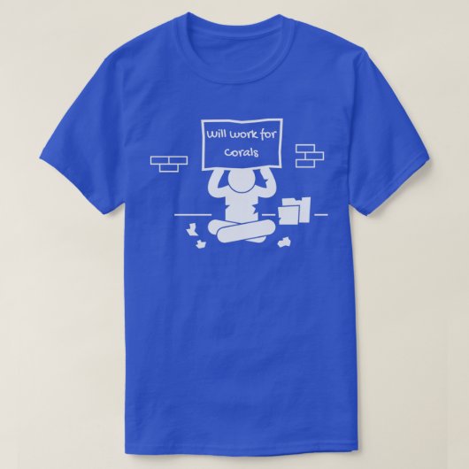 Werkt voor koraal t-shirt (Design voorkant)