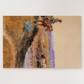 "Werkte over" Westerne kunst van Charles M Russell Legpuzzel (Horizontaal)