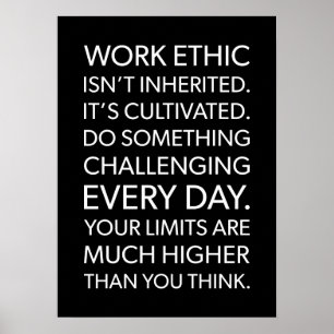 Werktrouwe, hard werken - Motivatie spiraal Poster