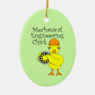 Werktuigbouwkunde Chick Gear Keramisch Ornament