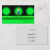 Werktuigbouwkunde op groen metaaleffect visitekaartje (Voorkant / Achterkant)