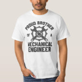 Werktuigbouwkundig ingenieur broer, trotse broer t-shirt (Voorkant)