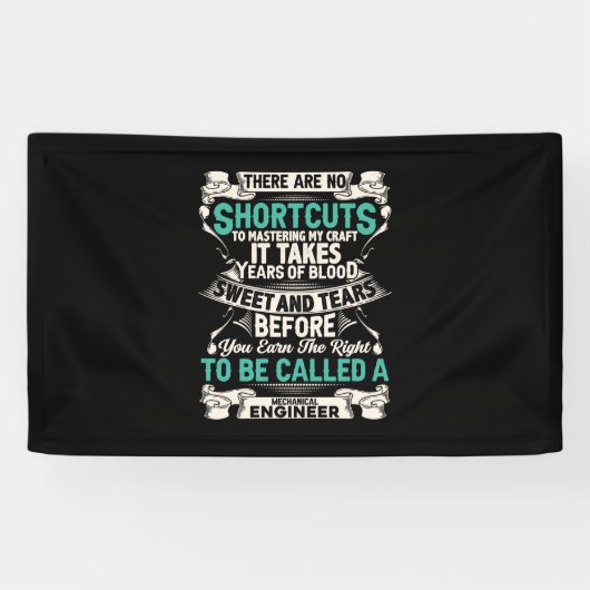 Werktuigbouwkundig ingenieur spandoek (Horizontaal)