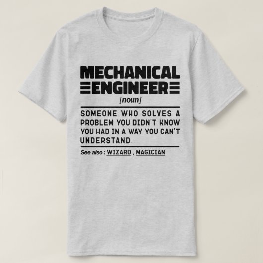 Werktuigbouwkundig ingenieur Zelfstandig naamwoord T-shirt (Design voorkant)
