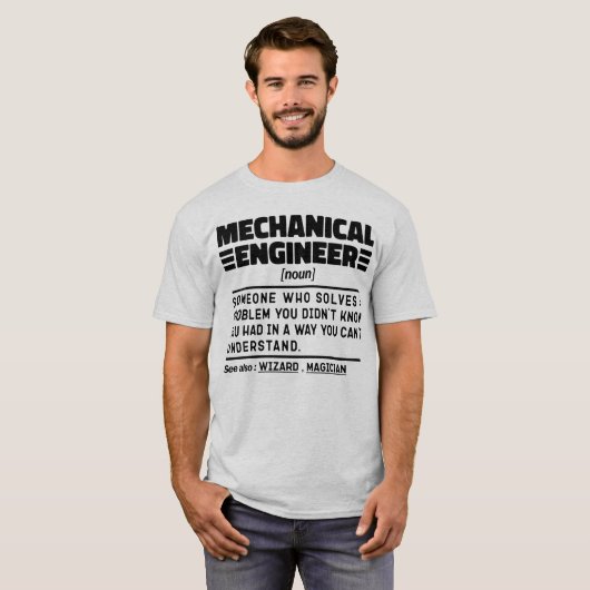 Werktuigbouwkundig ingenieur Zelfstandig naamwoord T-shirt (Voorkant volledig)