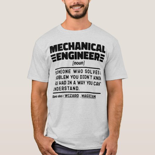 Werktuigbouwkundig ingenieur Zelfstandig naamwoord T-shirt (Voorkant)