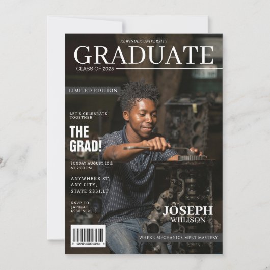 Werktuigbouwkundig tijdschrift foto afstuderen kaart (Voorkant)