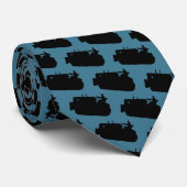 Werktuigbouwkundige Bulldozer Silhouette Stropdas (Opgerold)