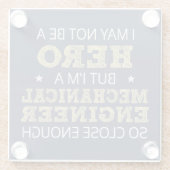 Werktuigbouwkundige Humor nieuwheid Glazen Onderzetter (Achterkant)