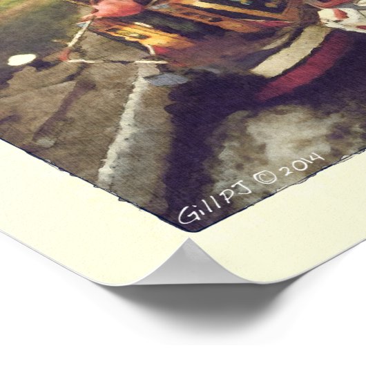 Werktuigen met narrowboten poster (Hoek)