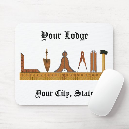 Werktuigen van de Freemason Muismat (Met muis)