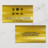 werktuigkundige | Goud metaal | Hulpmiddelen | Die Visitekaartje (Voorkant / Achterkant)