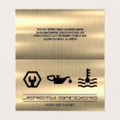 werktuigkundige | Goud metaal | Hulpmiddelen | Die Visitekaartje (Buitenkant ongevouwen)