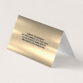 werktuigkundige | Goud metaal | Hulpmiddelen | Die Visitekaartje (Achterkant)