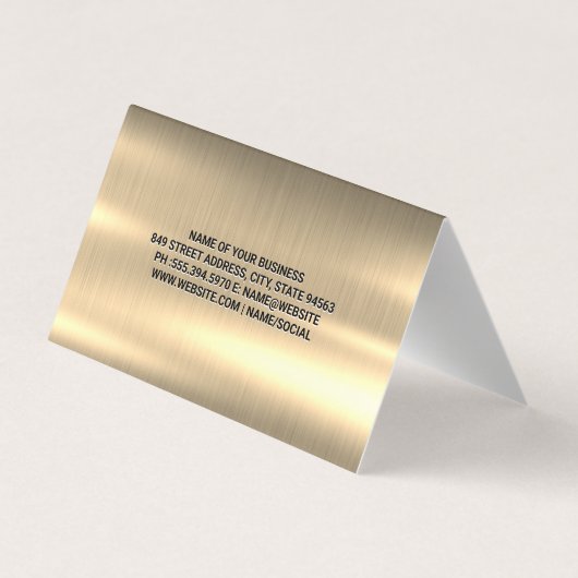 werktuigkundige | Goud metaal | Hulpmiddelen | Die Visitekaartje (Achterkant)