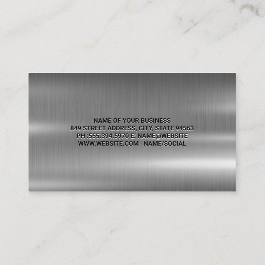 werktuigkundige | Metaal | Tools | Servicepictogra Visitekaartje (Achterkant)