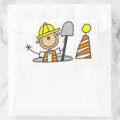 Werktuigmachine voor de bouw rechthoekige sticker (Tas)