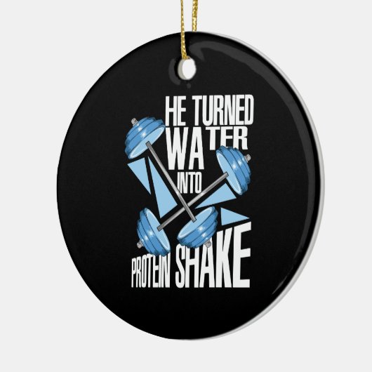 Werkuitval - Protein Shake Keramisch Ornament (Links)