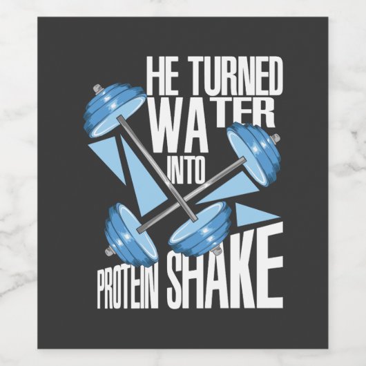 Werkuitval - Protein Shake Wijn Etiket (Enkel label)