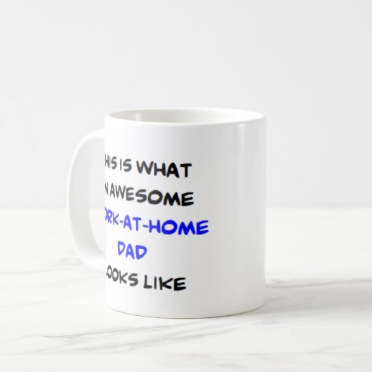 werkvader thuis, geweldige koffiemok (Voorkant links)