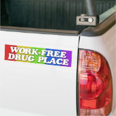 Werkvrije drugsplaats bumpersticker (Op Truck)