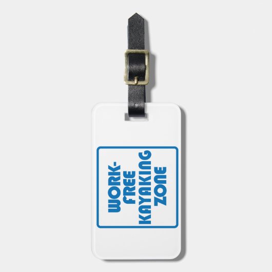 Werkvrije kayaking Zone Bagagelabel (Voorkant verticaal)