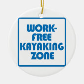 Werkvrije kayaking Zone Keramisch Ornament (Voorkant)