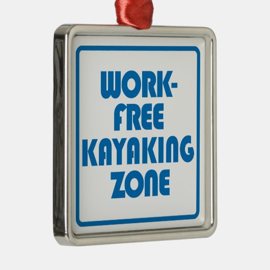 Werkvrije kayaking Zone Metalen Ornament (Rechts)