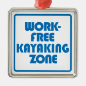 Werkvrije kayaking Zone Metalen Ornament (Voorkant)