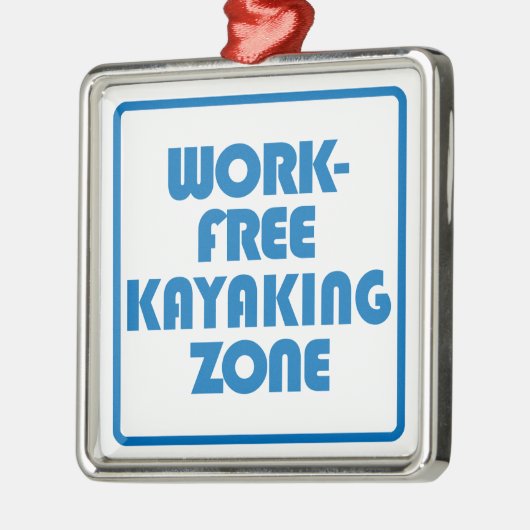 Werkvrije kayaking Zone Metalen Ornament (Links)