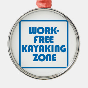 Werkvrije kayaking Zone Metalen Ornament