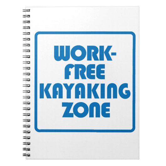 Werkvrije kayaking Zone Notitieboek (Voorkant)