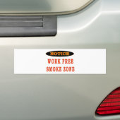 WERKVRIJE ROOKZONE BUMPERSTICKER (Op auto)