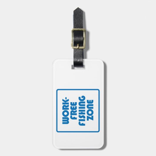 Werkvrije Vissen Zone Bagagelabel (Voorkant verticaal)