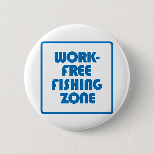 Werkvrije Vissen Zone Ronde Button 5,7 Cm (Voorkant)