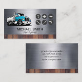 Werkwagen | Bouwgereedschap | Metaal | Hout Visitekaartje (Voorkant / Achterkant)